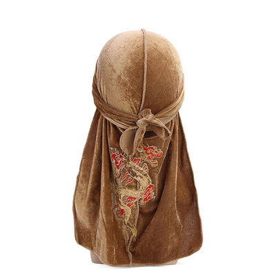 

Unisex Men Women Velvet Breathable Bandana Cap Turban Hats Durag Headwear Scarf