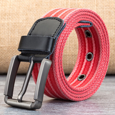 

110cm-140cm Mens Quality Canvas Belts for Jeans Male Luxury Casual Straps Buckle Strap Knitted Tactical Belts For Men Ceintures