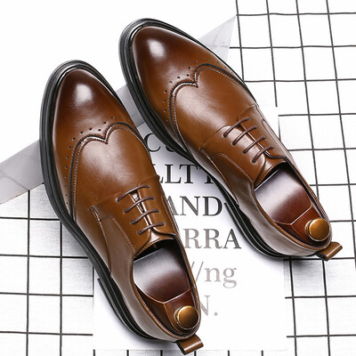 

Brock shoes mens carved business dress England retro casual Brock mens shoes 3066-G