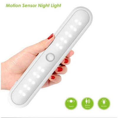 

20 LED Portable Wireless Cabinet Night Light Motion PIR Sensor Closet Under Lamp