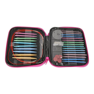 

13 Pairs Aluminum Change Head Circular Knitting Needle Ring Set Woven Tool