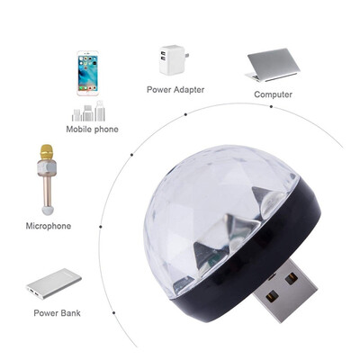 

〖Follure〗USB Mini LED RGB Disco Stage Light Party Club DJ KTV Xmas Magic Phone Ball Lamp