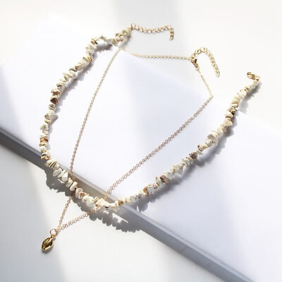 

Collar Necklace Set Retro Bohemian Sexy Lady Shell Alloy Pendant Necklace