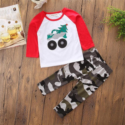 

2pcs Toddler Kid Baby Boy girl Long Sleeve T-Shirt Pant Clothes Outfits Set Hot