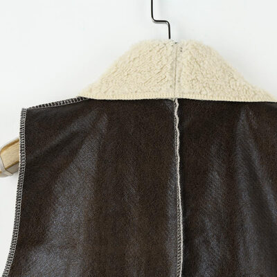 

New Fashion Women Vest Coat Suede Faux Fur Lapel Sleeveless Fleece Long Waistcoat Jacket Outerwear Coffee