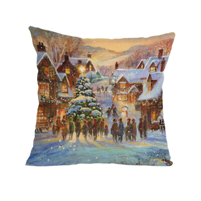 

Tailored Merry Christmas Pillow Cases Soft Sofa Cushion Cover Home Decor Pillow Core