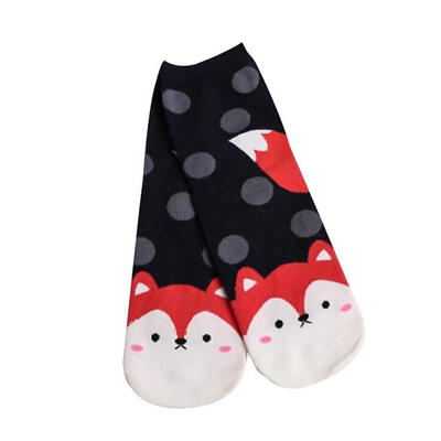 

Fashion Cartoon Pattern Women Girl Soft Cotton Breathable Middle Tube Socks