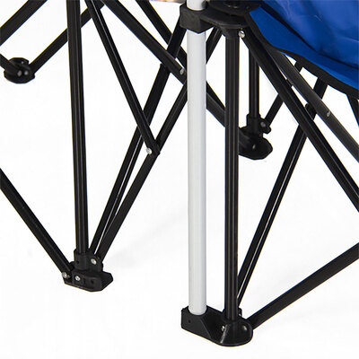 

2-Seat Folding Chair with Removable Sunshade Umbrella Outdoor Patio Garden Beach