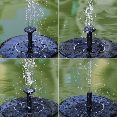 

Gobestart 2Pcs Solar Power Bird Bath Fountain Water Floating Pond Garden Patio Decoration