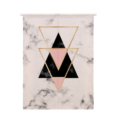 

Marble Grain Geometric Printed Doorway Curtain Cotton Linen Decor Curtain Hanging Tapestry Screens & Room Dividers
