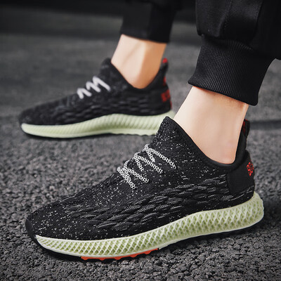 

2019 new summer mens shoes summer mens sports shoes Korean version of the trend of wild flying woven mesh tide shoes