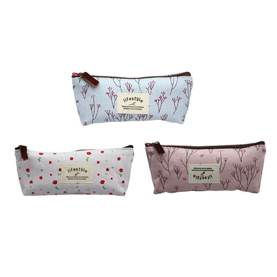 

Siaonvr 3Pcs Vintage Flower Floral Pencil Pen Makeup Storage Bag Pouch Case Purse