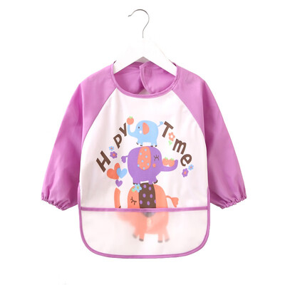 

Baby bibs cotton cartoon printing waterproof anti-clothing childrens gowns bib baby eating pocket bib