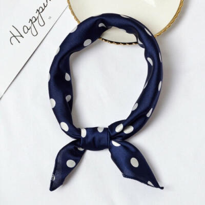 

Fashion Women Silk Feel Satin Small Vintage Hair Tie Band Head Neck Square Scarf