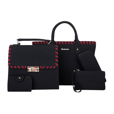 

Tailored Fashion Women Weaving Handbag Wild Composite Bag Shoulder Messenger Bag 5PCs