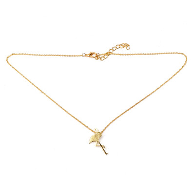 

New Fashion Flamingo Necklace for Women Simple Animal Bird Jewelry Red-crowned Crane Pendant Necklace For Girls Party Gift