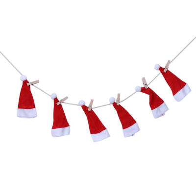 

Christmas Small Hats Flag Fireplace Curtains Pennant Valance Christmas