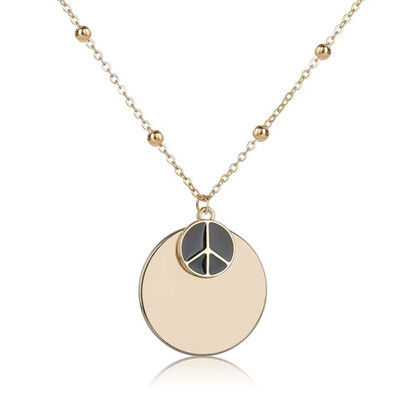 

Simple Ladies Round Pendant Necklace OL Style High Quality European And American Personality Charm Wedding Party Fashion Jewelry