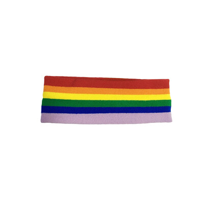 

1 pc Fashion Style Rainbow Striped Colorful Stripes Headband For Women Fitness Run Wide Elastic Headband Casual Head Wrap