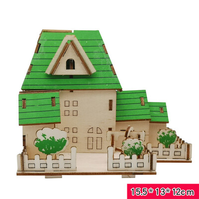 

Tailored 3D Wooden Puzzle DIY Building Model Dollhouse Style House Jigsaw Puzzle Kid Toys