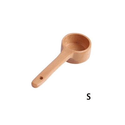 

Toponeto Simple Long Handle Eucalyptus Seasoning Spoon Dessert Coffee Tea Shop Home