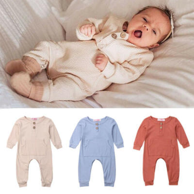 

US Newborn Kid Baby Boy Girl Clothes Long Sleeve Romper Jumpsuit Autumn Outfit