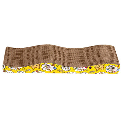 

Wavy Cat Catcher Board Cardboard Sending Cat Mint Free Cat Kitten Paper Cardboard Corrugated Scratch Board Pad Mat