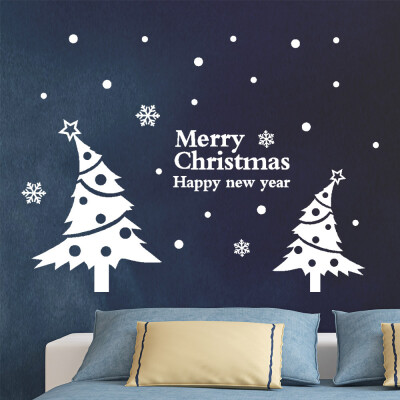 

Gobestart New Year Merry Christmas Wall Sticker Home Shop Windows Decals Decor