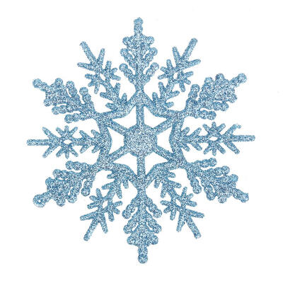 

24pcs Snowflakes Christmas Tree Decoration 10cm Plastic Glitter Snow Flake