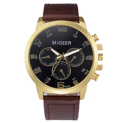 

〖Follure〗MIGEER High-End Fashion Mens Stainless Steel Watch Analog Alloy Quartz Watch