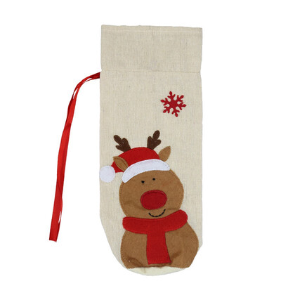 

New Christmas Supplies Red Wine Bottle Set Christmas Decorations Santa Claus Snowman Elk Wine Bottle Cover