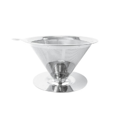 

Stainless Steel Pour Over Dripper Coffee Dual Layer Mesh Filter with Cup Stand Coffee Strainers Tools