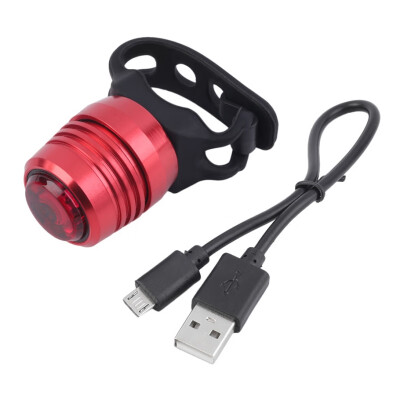 

1 Set Aluminum Alloy USB Rechargeable 3-Mode Bicycle Headlight Waterproof Bike Tail Rear Warning Red Light Lamp With USB Cable