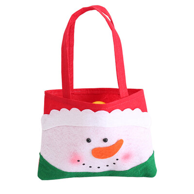 

Toponeto Merry Christmas Gift Bag Santa Snowman Storage Bag Non-woven Candy Tote