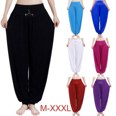 

Womens Harem Aladdin Pants Causal Baggy Gypsy Loose Dance Yoga Genie Trousers