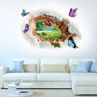 

〖Follure〗3D Butterfly Floor Wall Sticker Removable Mural Decals Vinyl Art Room Decor