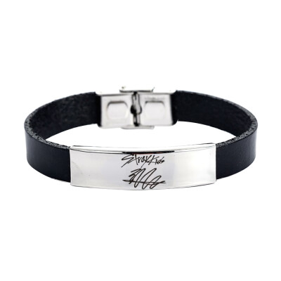 

Kpop Stray Kids I am WHO Bracelet Wristband Stainless Steel Straykids Signature Silicone Bracelet Fashion Jewelry