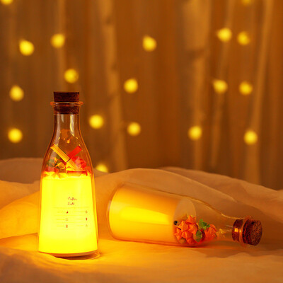 

〖Follure〗Milk Bottle Lamp With Sleeping Message Lamp Milk Warm White Bedroom Children