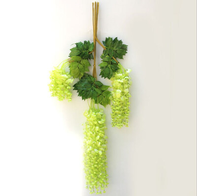 

FUNNYBUNNY Artificial Silk Wisteria Vine Hanging Flower Wedding Decor 6colors