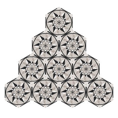 

〖Follure〗10Pcs Hexagon Self Adhesive Tile Stickers Decal Home Decoration Wall Sticker