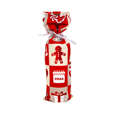 

Siaonvr Family Santas wine Bottle Cover Bag Christmas Decoration