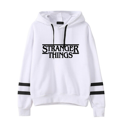

2020 New Fashion Women Stranger Things Hoodie Letter Print Stripe Long Sleeve Casual Pullovers Women Hooded Sweatshirts