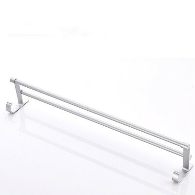 

405060cm Towel Holder Hanger Towel Bar Space Aluminum Towel Rack Holder Double Wall Mounted Bathroom Hotel Rack