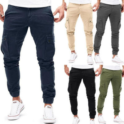 

New Simple Wild -3XL Tooling Multi-pocket Trousers Mens Autumn Casual Pants US
