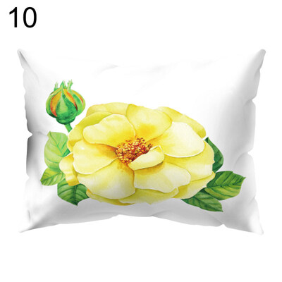

Flower Peony Rose Pillow Case Cushion Cover Sofa Bed Car Cafe Office Decoration