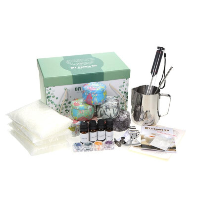 

DIY Candle Making Kit Scented Candles Making Supplies Including Soy WaxDyesCotton WicksMelting PotTins & More