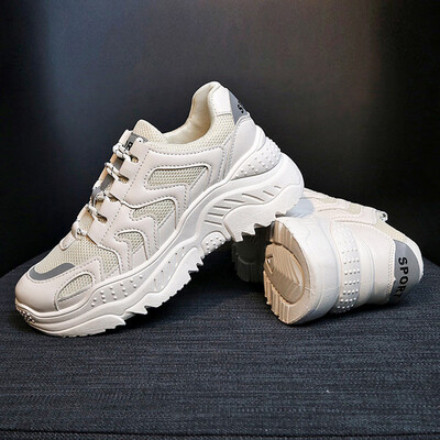 

Shoes Women Spring Thick-soled Daddy Shoes Korean version of ulzzang Harajuku Baitains sneakers