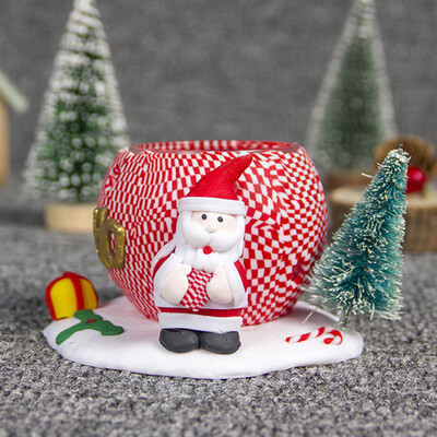 

Christmas Three-dimensional Decoration Candlesticks Soft Ceramic Candle Holders