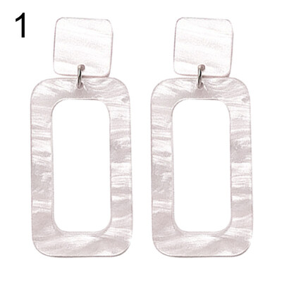 

Fashion Women Acrylic Geometric Charm Dangle Stud Earrings Party Jewelry Gift
