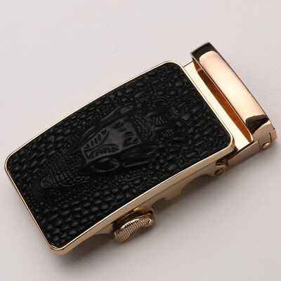 

Genuine Mens Belt Head Belt Buckle Leisure Belt Head Business Accessories Automatic Buckle Width 35CM harajuku snakeskin
